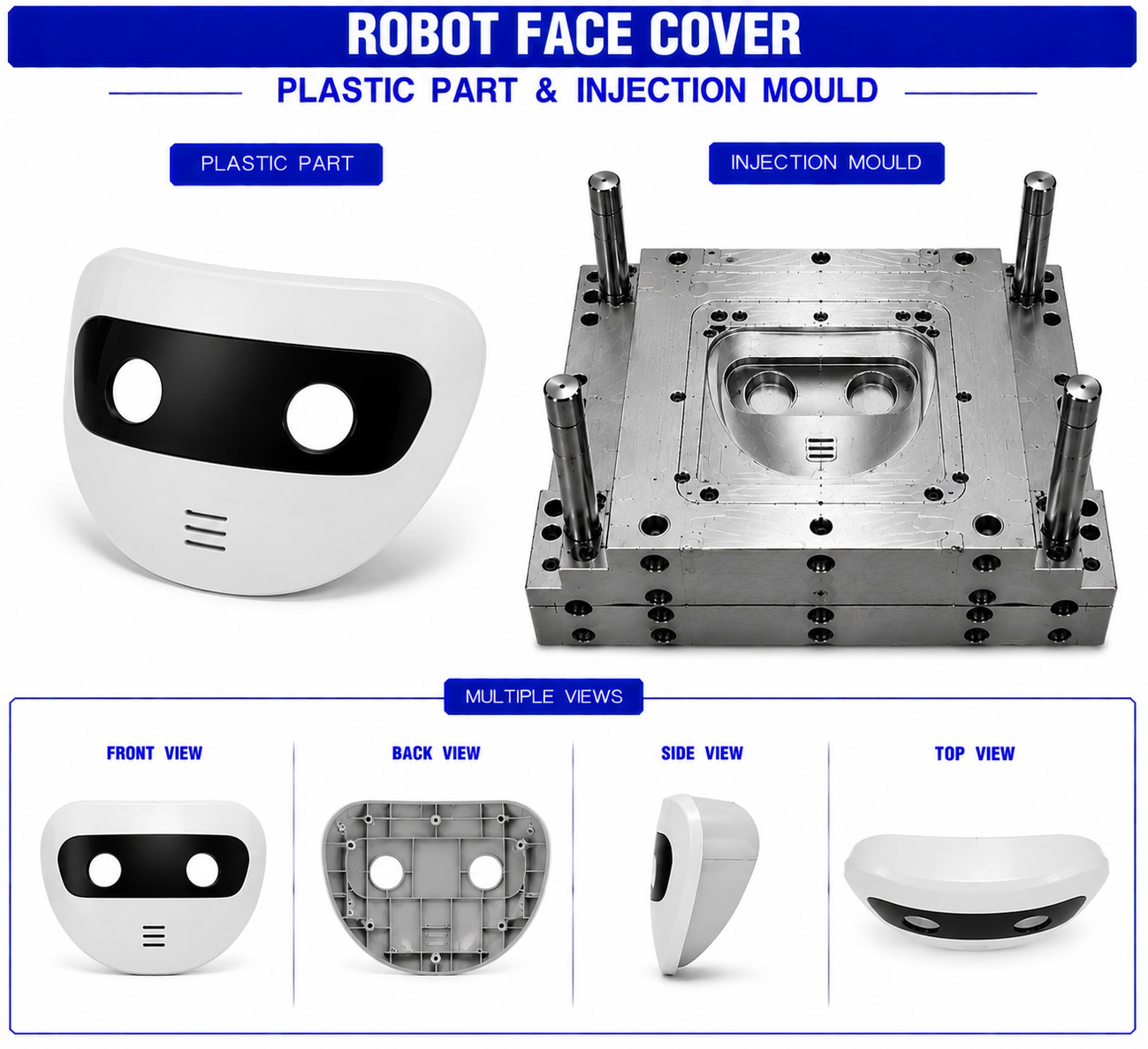 Robot Plastic Face Cover Mould and Moulding Services
